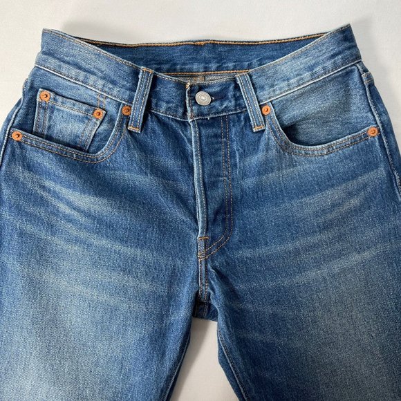 Levi's 501 Skinny Jeans Wear & Tear Wash Distressed Size 24 x 32 - Picture 5 of 15